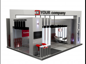 booth exhibition stand a504 Modèle 3D