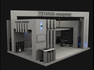booth exhibition stand a504 3Dモデル