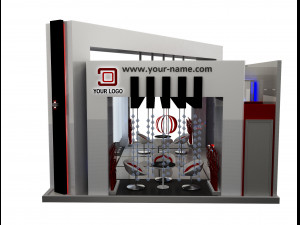 booth exhibition stand a504 3Dモデル