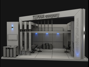 booth exhibition stand a504 3Dモデル