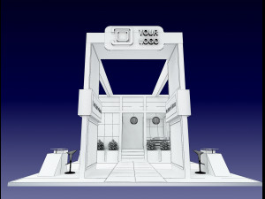 booth exhibition stand a505 3D Model