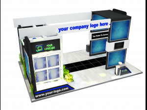 booth exhibition stand a505 3D Model