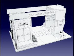 booth exhibition stand a505 3D Model