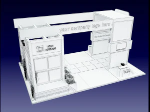booth exhibition stand a505 3D Model