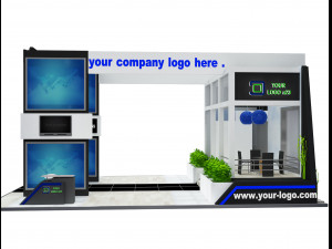booth exhibition stand a505 3D Model