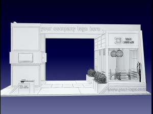 booth exhibition stand a505 3D Model