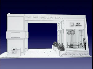 booth exhibition stand a505 3D Model