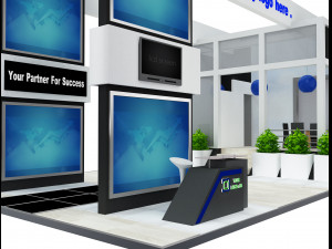 booth exhibition stand a505 3D Model