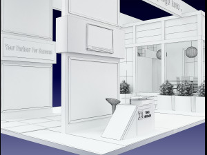 booth exhibition stand a505 3D Model