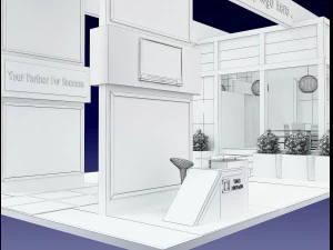 booth exhibition stand a505 3D Model
