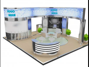 booth exhibition stand a18 3D Model