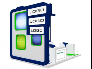 부스 전시 스탠드 a 28 3D 모델