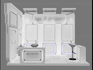 booth exhibition stand a 28 3D Model