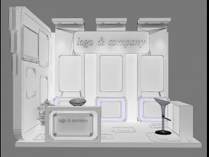 booth exhibition stand a 28 3D Model