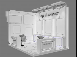 booth exhibition stand a 28 3D Model