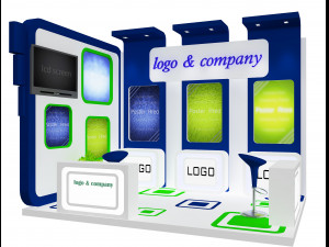booth exhibition stand a 28 3D Model