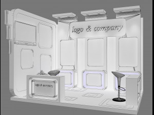 booth exhibition stand a 28 3D Model