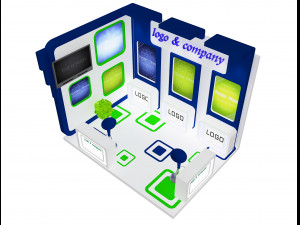 booth exhibition stand a 28 3D Model