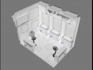 booth exhibition stand a 28 3D Model
