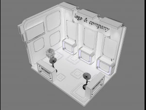 booth exhibition stand a 28 3D Model
