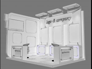 booth exhibition stand a 28 3D Model