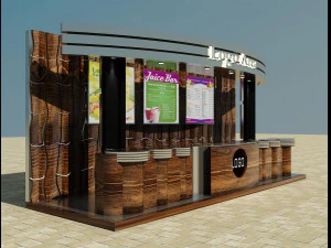 부스 전시대 A4 3D 모델