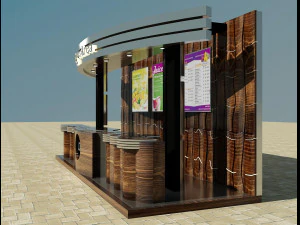 booth exhibition stand a4 3D Model
