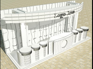 booth exhibition stand a4 3D Модель