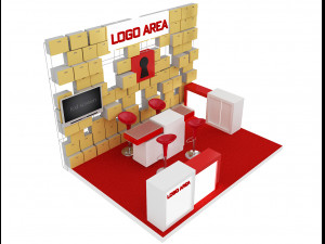 booth exhibition stand a 29 3D Model