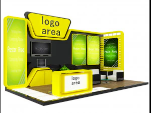 부스 전시 스탠드 a 6 3D 모델