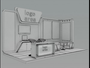 Booth Exhibition Stand a 6 3D Model