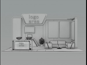 Booth Exhibition Stand a 6 3D Model