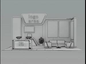 Booth Exhibition Stand a 6 3D Model