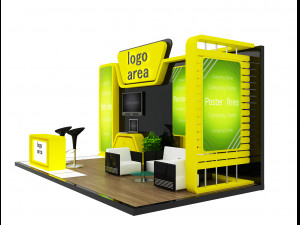 Booth Exhibition Stand a 6 3D Model