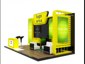 Booth Exhibition Stand a 6 3D Model