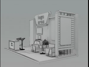 Booth Exhibition Stand a 6 3D Model