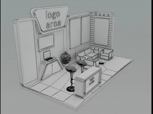 Booth Exhibition Stand a 6 3D Model