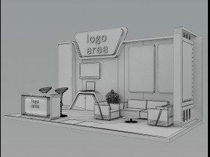 Booth Exhibition Stand a 6 3D Model