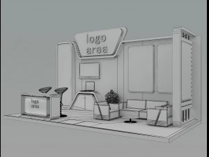 Booth Exhibition Stand a 6 3D Model
