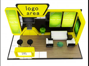 Booth Exhibition Stand a 6 3D Model