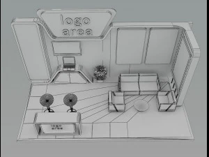 Booth Exhibition Stand a 6 3D Model