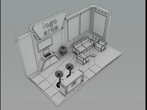 Booth Exhibition Stand a 6 3D Model