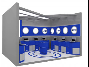 부스 전시 부스 a 14b 3D 모델