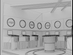 Booth Exhibition Stand a 14b 3D Model