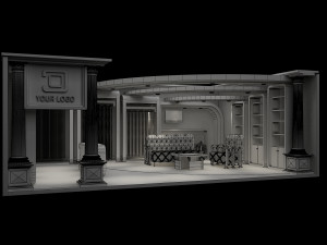 Booth Exhibition Stand a 92 3D Modell