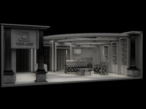 Booth Exhibition Stand a 92 3D Model