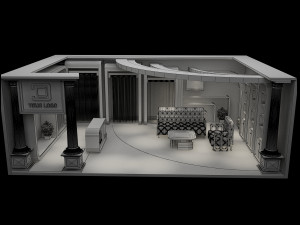 Booth Exhibition Stand a 92 3D Modell