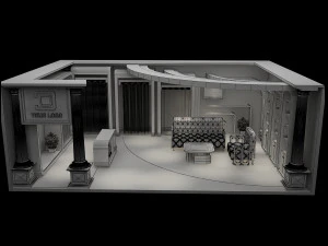 Booth Exhibition Stand a 92 3D Model