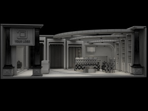 Booth Exhibition Stand a 92 3D Modell
