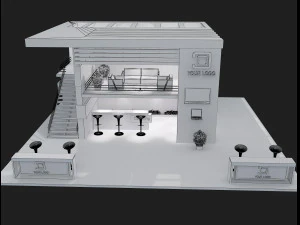 Booth Exhibition Stand a 61 3D Model